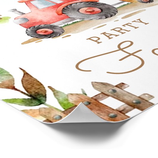 農畜生最初の誕生日パーティーの好意 ポスター (角)