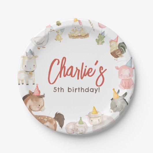 農畜生誕生会 ペーパープレート (正面)