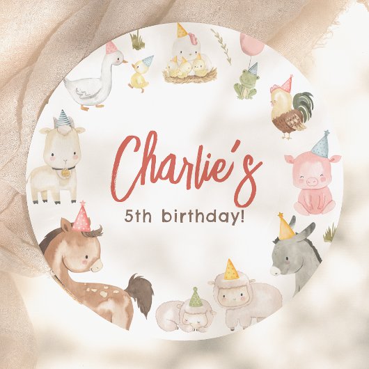 農畜生誕生会 ペーパープレート