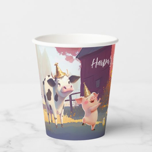 農畜生誕生会 紙コップ (正面)