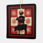 農畜産パーソナライズされた国クリスマス セラミックオーナメント (左)