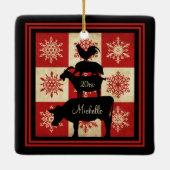 農畜産パーソナライズされた国クリスマス セラミックオーナメント (裏面)