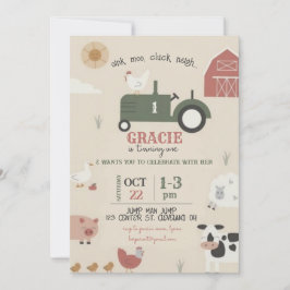 農畜産誕生日招待状 招待状