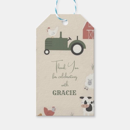 農畜産誕生日贈与ラベル ギフトタグ (正面)