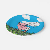 農畜産豚の赤ちゃん男の子をシャワー ペーパープレート (アングル)