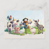 農畜産赤ちゃんシャワーブックベビーカード エンクロージャーカード (裏面)