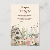 農素朴動物のラフ男女兼用おむつ エンクロージャーカード (正面)