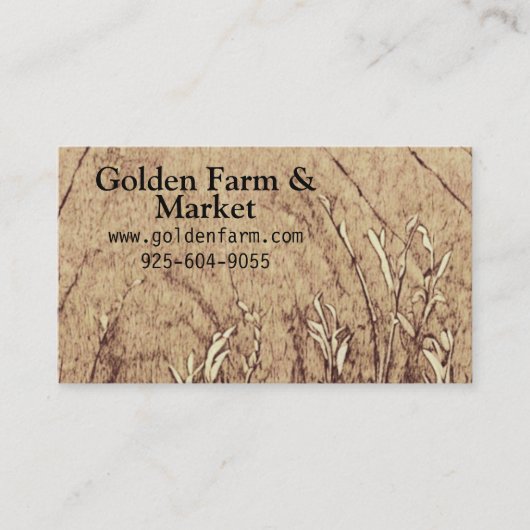 農素朴場穀物アンティーク 名刺 (正面)