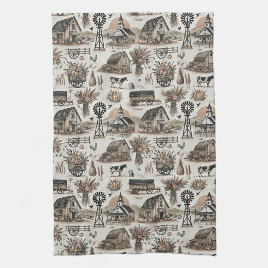 農素朴場 キッチンタオル (縦)