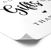 農素朴場、ブラックフォント、ウェディングカード、ギフト ポスター (角)