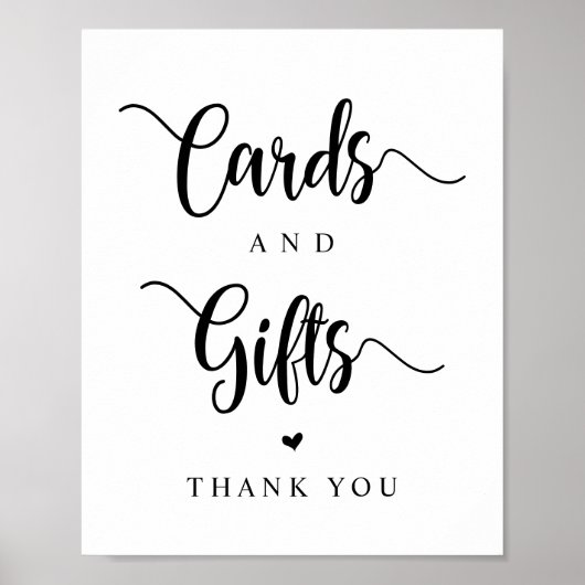 農素朴場、ブラックフォント、ウェディングカード、ギフト ポスター (正面)