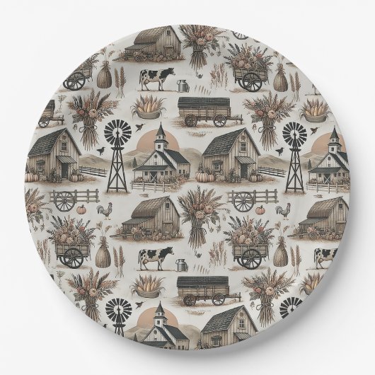 農素朴場 ペーパープレート (正面)