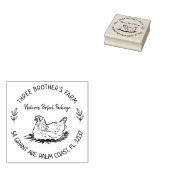 農素朴場 |ホームステッド鶏卵カートン住所 ラバースタンプ (押印)