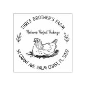 農素朴場 |ホームステッド鶏卵カートン住所 ラバースタンプ (インプリント)