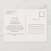 農素朴家植物学習用ベビーシャワー 案内ポストカード (裏面)