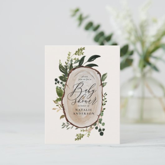 農素朴家植物学習用ベビーシャワー 案内ポストカード (スタンド正面)