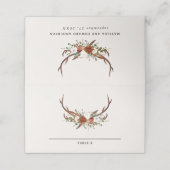 農素朴家植物性スタグシック結婚テーブル プレイスカード (外部開封)