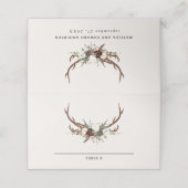 農素朴家植物性スタグシック結婚テーブル プレイスカード (外部開封)