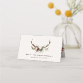 農素朴家植物性スタグシック結婚テーブル プレイスカード (裏面)