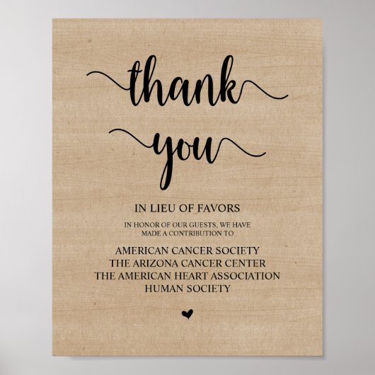 農素朴木、結婚寄附、寄附 ポスター (正面)