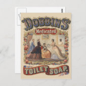 農耕馬の薬で治療された化粧石鹸広告 ポストカード (正面/裏面)