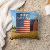 農買場サイロの「アメリカ人」サイン クッション (ブランケット)