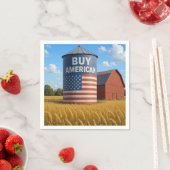 農買場サイロの「アメリカ人」サイン スタンダードカクテルナプキン (インサイチュ)