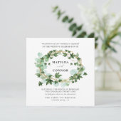 辺寺 | Sage Ivy Frame Botanical 結婚's 招待状 (スタンド正面)