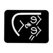 辺野辺野辺路へのへのもへじ マグネット (横)