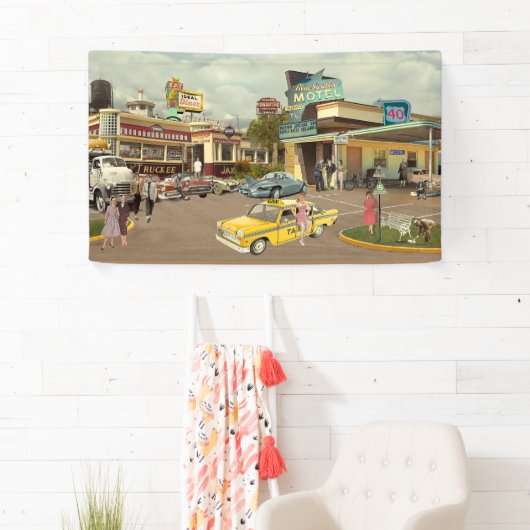 辻馬車の御者 横断幕 (インサイチュ)