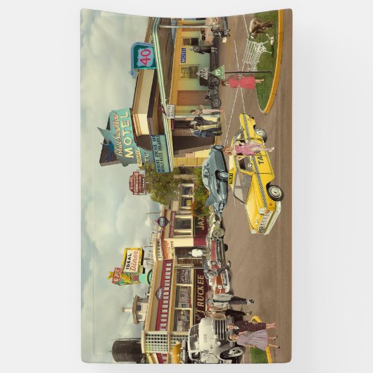 辻馬車の御者 横断幕 (縦)