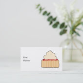 込み合いおよびクリームのScone. 名刺 (スタンド正面)