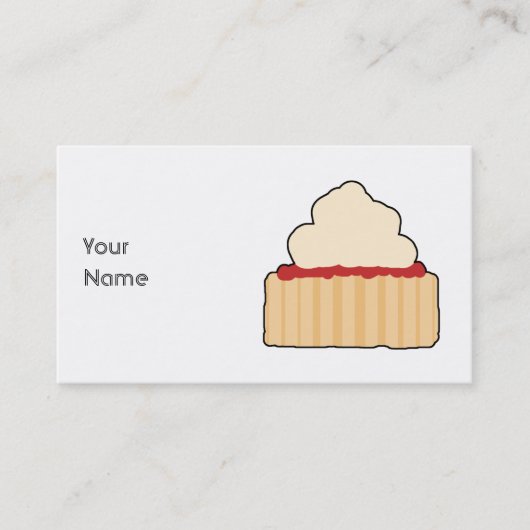 込み合いおよびクリームのScone. 名刺 (正面)