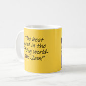 込み合いのモダンな英国人の破裂音 コーヒーマグカップ (正面左)