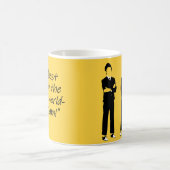 込み合いのモダンな英国人の破裂音 コーヒーマグカップ (中央)