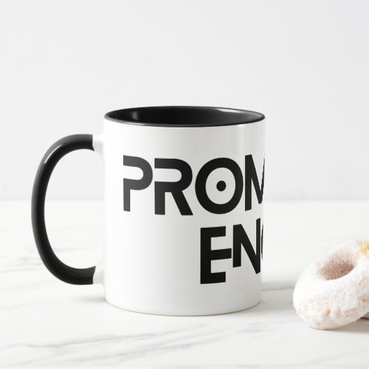 迅速なエンジニアミニマル引用文 マグカップ (ドーナツ)