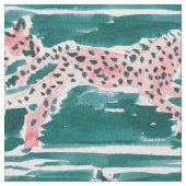 迅速なチータのサファリのBohoの上品の水彩画 ファブリック (クローズアップ)