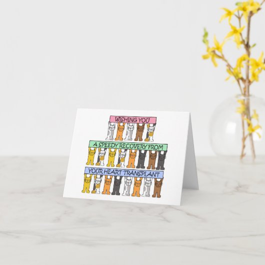 迅速なハート移植からの回復 カード (黄色い花)