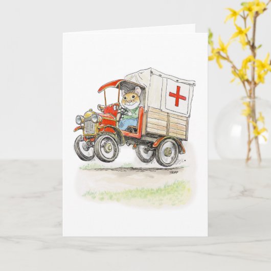 迅速な回復の挨拶状 カード (黄色い花)