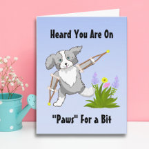 迅速な回復コリー・オン・松葉杖