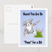 迅速な回復コリー・オン・松葉杖 ポストカード (正面/裏面)