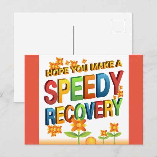 迅速な回復 ポストカード (正面/裏面)
