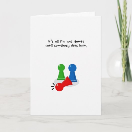 迅速な回復、ユーモアのあるなおもしろいおよびゲームカード カード (正面)