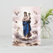 迅速な救いの聖母 黒白 祈り付き 招待状 (スタンド正面)