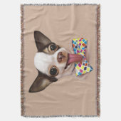 迅速な男の子の男の子のチワワ スローブランケット (正面縦)