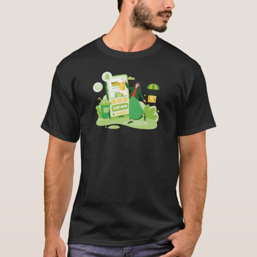 迅速な配達 Tシャツ (正面)
