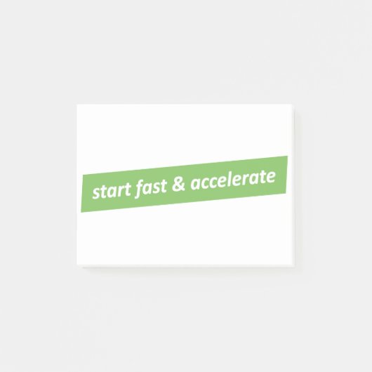 迅速な開始と高速化 ポストイット (正面)