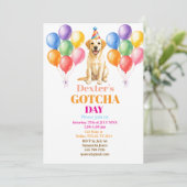 迎え入れ記念日 トラ パーティー ラブラドール 犬 ペット 招待状 (スタンド正面)