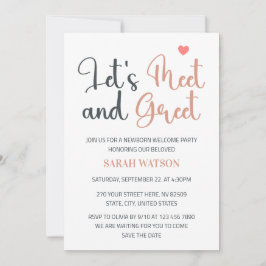 迎え迎え生まれたばかりのパーティの招待状 招待状
