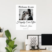 迎エレガント歓迎の後ずっと楽し結婚く写真 ポスター (ホームオフィス)